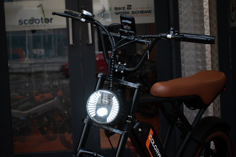 Bright LED headlight for safe night riding on the Colorway BK29 commuter e-bike