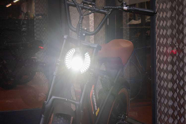 Bright LED headlight for safe night riding on the Colorway BK29 commuter e-bike