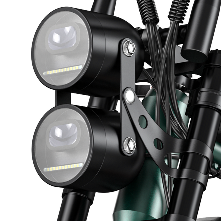 Engwe M20 two battery ebike dual headlights