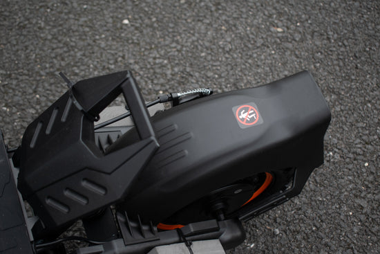 Folded RCB D5 electric scooter – compact 500W fat tire scooter ideal for commuting in Ireland